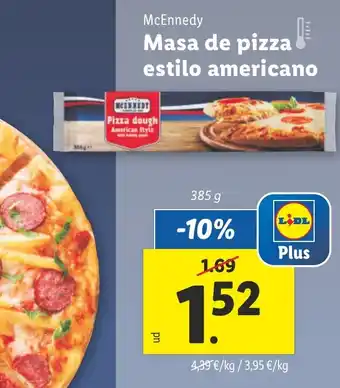 Lidl MCENNEDY Masa de pizza estilo americano oferta
