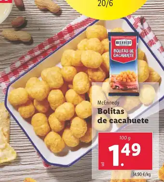 Lidl MCENNEDY Bolitas de cacahuete oferta