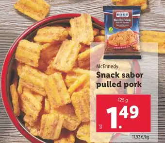 Lidl MCENNEDY Snack sabor pulled pork oferta
