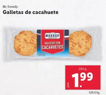 Lidl MCENNEDY Galletas de cacahuete oferta