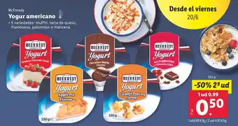 Lidl MCENNEDY Yogur americano oferta