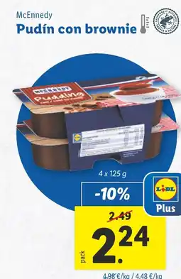 Lidl MCENNEDY Pudín con brownie oferta