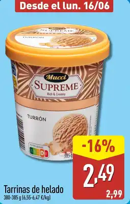 ALDI MUCCI Tarrinas de helado oferta