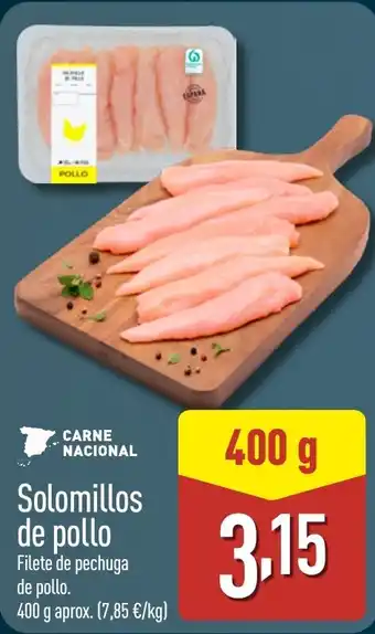ALDI Solomillos de pollo oferta