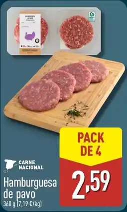 ALDI Hamburguesa de pavo oferta
