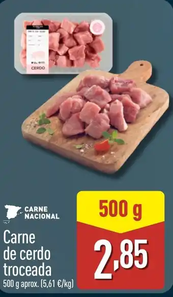 ALDI Carne de cerdo troceada oferta