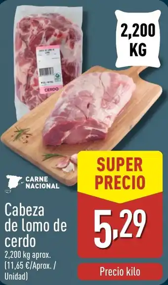ALDI Cabeza de lomo de cerdo oferta