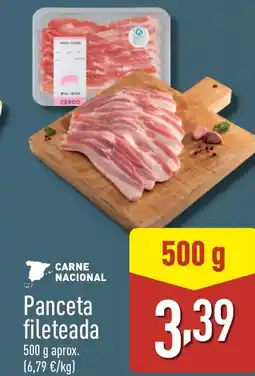 ALDI Panceta fileteada oferta