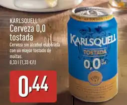 ALDI KARLSQUELL Cerveza 0,0 tostada oferta