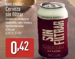 ALDI KARLSQUELL Cerveza sin filtrar oferta