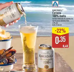 ALDI KARLSQUELL Cerveza 100% malta oferta
