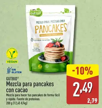 ALDI GUTBIO Mezcla para pancakes con cacao oferta