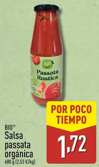 ALDI BIO Salsa passata orgánica oferta