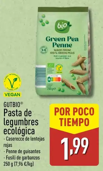 ALDI GUTBIO Pasta de legumbres ecológica oferta