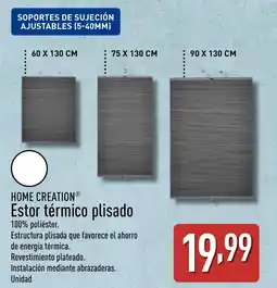 ALDI HOME CREATION Estor térmico plisado oferta