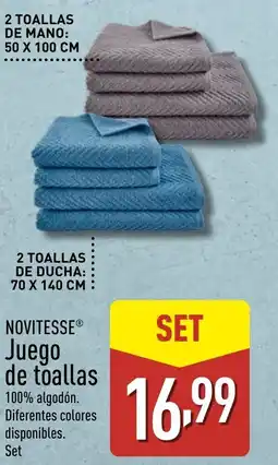 ALDI NOVITESSE Juego de toallas oferta