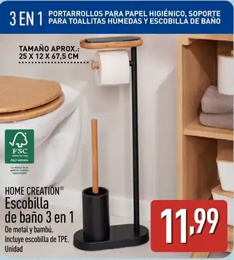 ALDI HOME CREATION Escobilla de baño 3 en 1 oferta