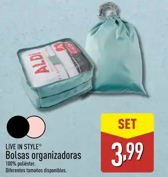ALDI LIVE IN STYLE Bolsas organizadoras oferta