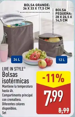 ALDI LIVE IN STYLE Bolsas isotérmicas oferta