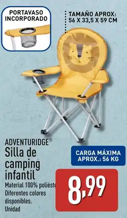 ALDI ADVENTURIDGE Silla de camping infantil oferta