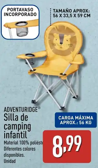ALDI ADVENTURIDGE Silla de camping infantil oferta