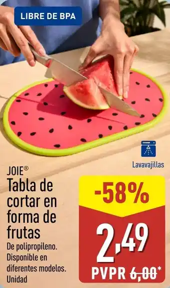 ALDI JOIE Tabla de cortar en forma de frutas oferta