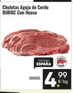 Family Cash Chuletas Aguja de Cerdo DUROC Con Hueso oferta