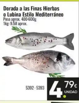 Family Cash Dorada a las Finas Hierbas o Lubina Estilo Mediterráneo oferta
