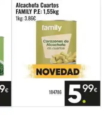 Family Cash FAMILY Alcachofa Cuartos oferta