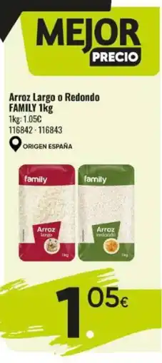Family Cash FAMILY Arroz Largo o Redondo oferta