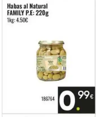 Family Cash FAMILY Habas al Natural oferta