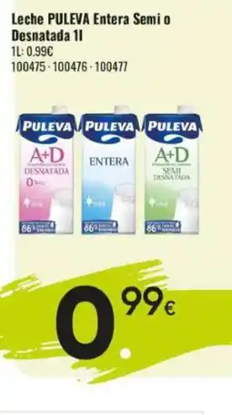Family Cash PULEVA Leche Entera Semi o Desnatada oferta
