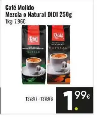 Family Cash DIDI Café Molido Mezcla o Natural oferta