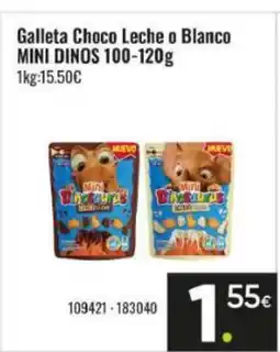 Family Cash MINI DINOS Galleta Choco Leche o Blanco oferta