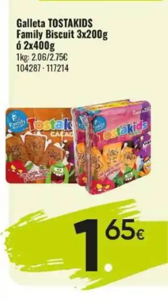 Family Cash TOSTAKIDS Galleta Family Biscuit oferta