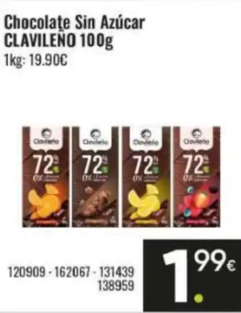 Family Cash CLAVILEÑO Chocolate Sin Azúcar oferta