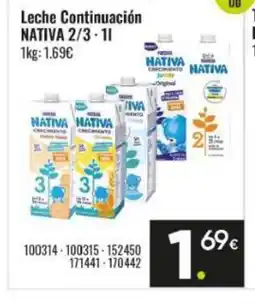 Family Cash NATIVA Leche Continuación oferta