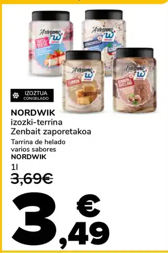 Supeco NORDWIK Tarrina de helado varios sabores oferta