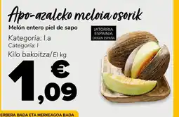 Supeco Melón entero piel de sapo oferta