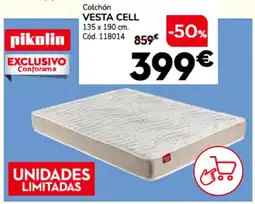 Conforama Vesta cell colchón 135 x 190 cm. oferta