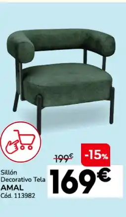 Conforama AMAL Sillón Decorativo Tela oferta