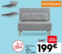 Conforama RITA Sofá Cama Tela oferta