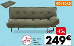 Conforama CORA Sofá Cama Tela oferta