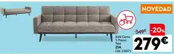Conforama ZIA Sofá Cama 3 Plazas Tela oferta
