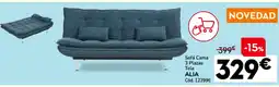 Conforama ALIA Sofá Cama 3 Plazas Tela oferta