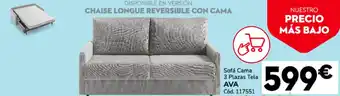 Conforama AVA Sofá Cama 3 Plazas Tela oferta