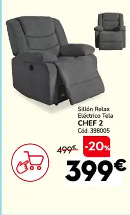 Conforama CHEF 2 Sillón Relax Eléctrico Tela oferta