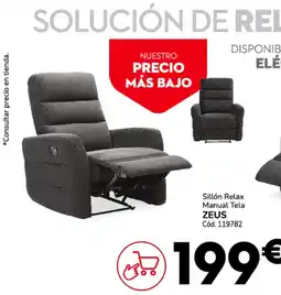 Conforama ZEUS Sillón Relax Manual Tela oferta