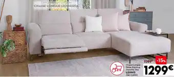 Conforama LEANIS Chaise Longue Relax Eléctrica Derecha Tela oferta