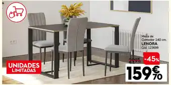 Conforama LENORA Mesa de Comedor 140 cm. oferta